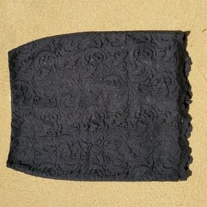 Cache Black Lace Pencil Skirt Size 4